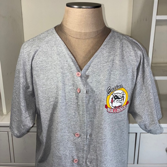 Augusta Encino Bulldogs Baseball Jersey Shirt Mens XL Gray Button Front 30 - Picture 3 of 7